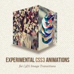 3D効果を利用したCSSアニメーションでフォトギャラリー