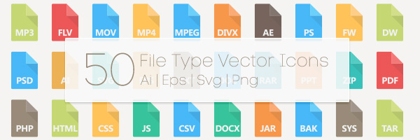 50種類のファイル形式アイコンを無料でダウンロード Mororeco