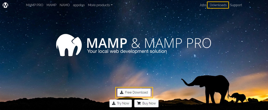 MAMP公式サイト