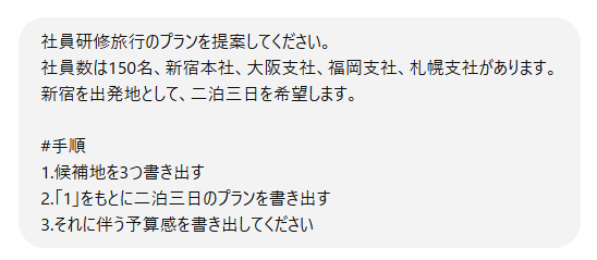 必要な手順を提示する