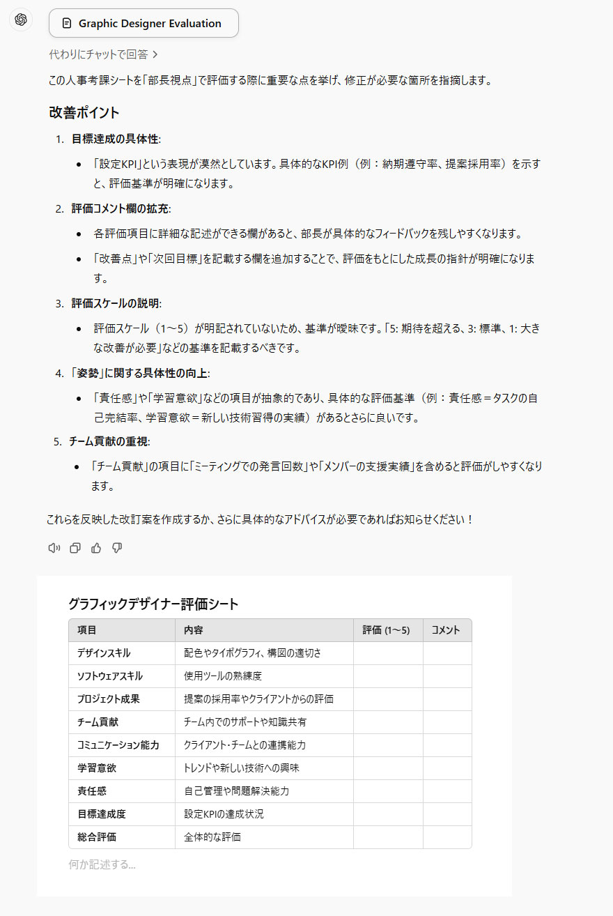 再評価した回答